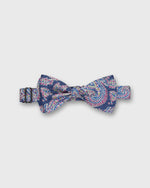 Load image into Gallery viewer, Silk Bow Tie in Navy Catherine Paisley