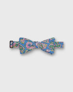 Load image into Gallery viewer, Silk Bow Tie in Blue Italian Paisley
