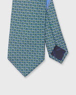 Load image into Gallery viewer, Silk Print Tie in Green Gancini Links