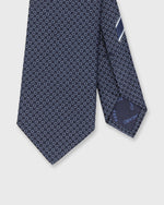 Load image into Gallery viewer, Silk Print Tie in Dark Blue Gancini