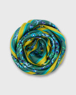 Load image into Gallery viewer, Rene Perrot Square Scarf in Emerald Silk