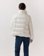 Load image into Gallery viewer, Sateen Nylon Short Jacket in White