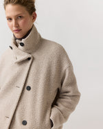 Load image into Gallery viewer, Cropped Funnel Jacket in Almond