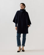 Load image into Gallery viewer, Kimono Coat in Navy Blue