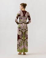 Load image into Gallery viewer, Long Sleeve Swing Dress in Kells Swirl Placée