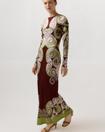 Load image into Gallery viewer, Long Sleeve Swing Dress in Kells Swirl Placée