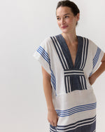 Load image into Gallery viewer, Gasira V-Neck Caftan in Marina Blue