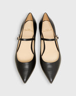 Load image into Gallery viewer, Pointed-Toe Mary Jane in Black Leather