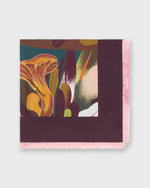 Load image into Gallery viewer, Reversible Silk Square Scarf in Sacred Forest of Mushrooms