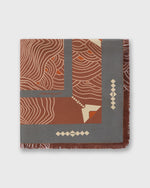 Load image into Gallery viewer, Reversible Silk Square Scarf in Geometries of Origin