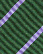 Load image into Gallery viewer, Silk Woven Tie in Green/Peri Bar Stripe