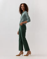 Load image into Gallery viewer, Kendall Flare 5-Pocket Jean in Spruce Stretch Velveteen