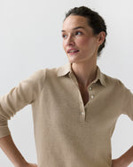 Load image into Gallery viewer, Connor Sweater in Crema Cotton/Silk