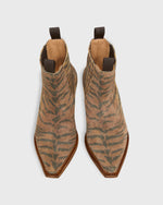 Load image into Gallery viewer, Short Cowboy Boot in Brown Tiger Leather
