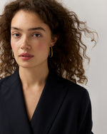 Load image into Gallery viewer, Oblong Open Hoop Earrings in Gold