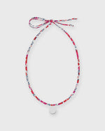 Load image into Gallery viewer, Circle Pendant Necklace in Red Wiltshire Liberty
