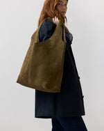 Load image into Gallery viewer, Ali Soft Hobo Bag in Taupe Suede