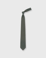 Load image into Gallery viewer, Hand-Rolled Wool Print Tie in River/Blue/Green Foulard