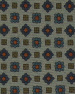 Load image into Gallery viewer, Hand-Rolled Wool Print Tie in River/Blue/Green Foulard