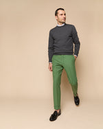 Load image into Gallery viewer, Fine-Gauge Crewneck Sweater in Heather Charcoal Escorial Wool