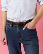 Load image into Gallery viewer, Clift Straight Leg Jean in Medium Wash Stretch Denim