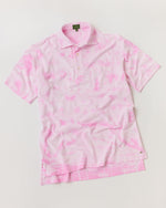 Load image into Gallery viewer, Short-Sleeved Polo in Pink/White Tie-Dye Pima Pique