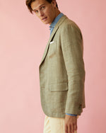 Load image into Gallery viewer, Ghost Blazer in Sage/Wheat Herringbone
