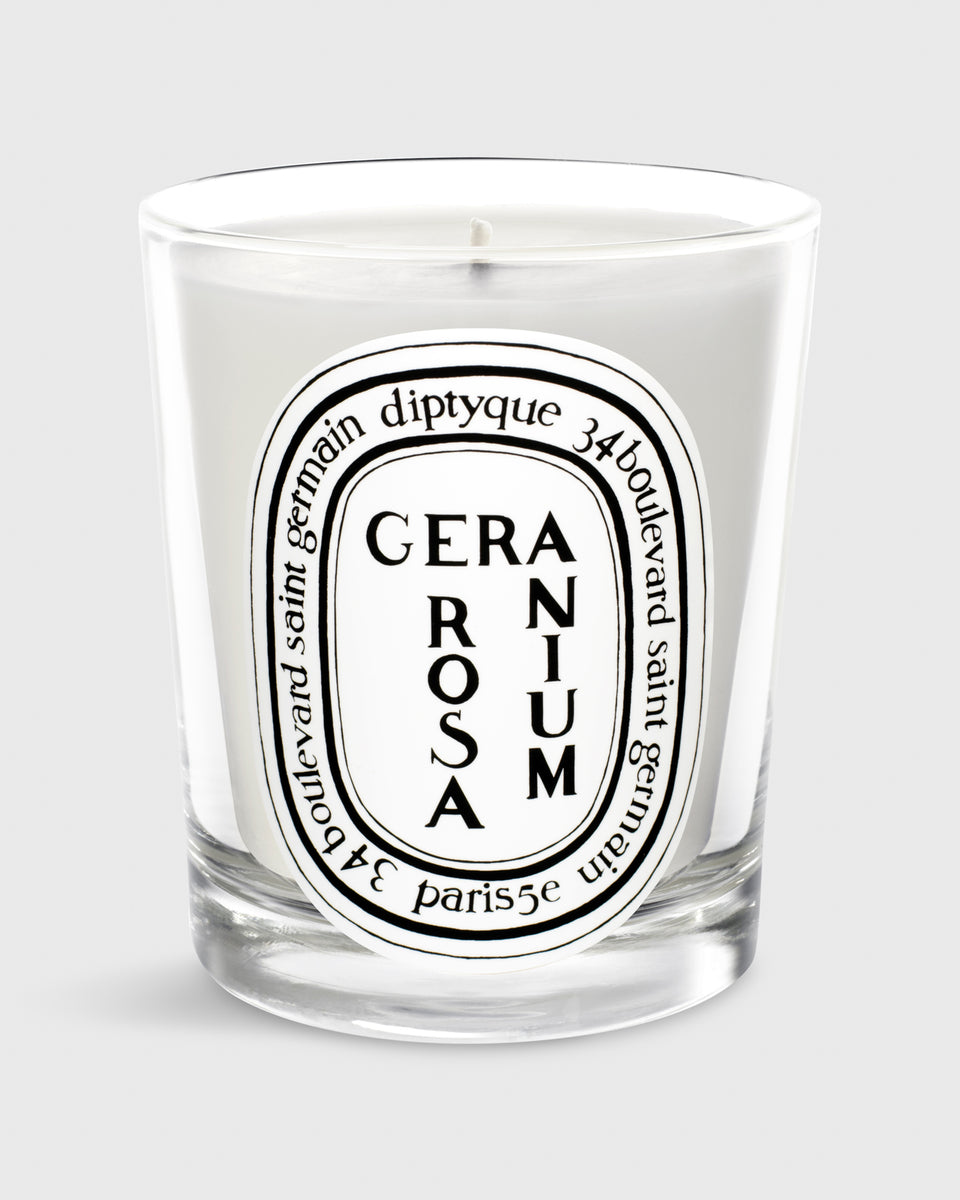diptyque GERANIUM ROSAキャンドル 190g オードトワレ付 Classic Scented Candle in Geranium Rosa | Shop Mashburn