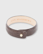 Load image into Gallery viewer, 0.5" Lizard Cuff Bracelet Brown
