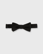 Load image into Gallery viewer, Straight Bow Tie Black Silk Faille