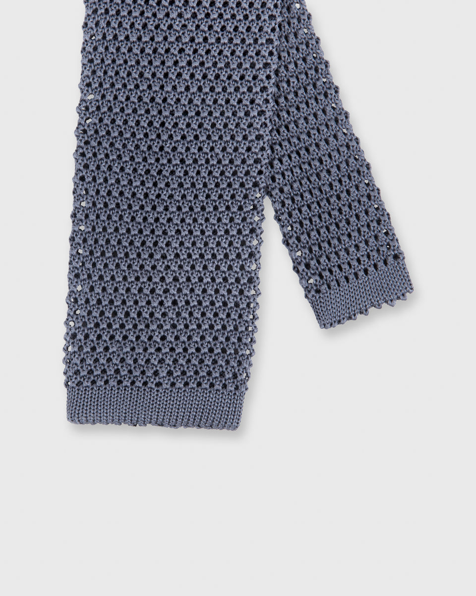 Silk Knit Tie in Slate | Shop Sid Mashburn