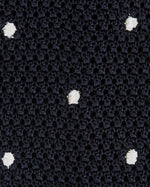 Load image into Gallery viewer, Silk Knit Tie Navy/White Dot