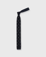 Load image into Gallery viewer, Silk Knit Tie Navy/White Dot