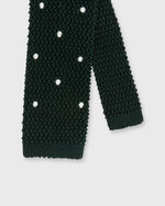 Load image into Gallery viewer, Silk Knit Tie Hunter/White Dot