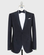 Load image into Gallery viewer, Kincaid No. 3 Peak Lapel Tuxedo Navy Wool Mohair with Silk Grosgrain Trim