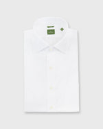 Load image into Gallery viewer, Slim Fit Spread Collar Dress Shirt White Poplin