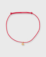 Load image into Gallery viewer, Small Kiss Charm Bracelet in Gold/Assorted Color Cord