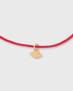 Load image into Gallery viewer, Small Kiss Charm Bracelet in Gold/Assorted Color Cord