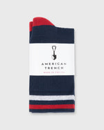 Load image into Gallery viewer, Kennedy Luxe Athletic Socks Navy