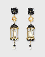Load image into Gallery viewer, Aviary Classic Earrings in Gold/Black/White

