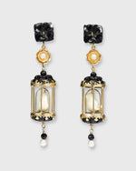 Load image into Gallery viewer, Aviary Classic Earrings in Gold/Black/White
