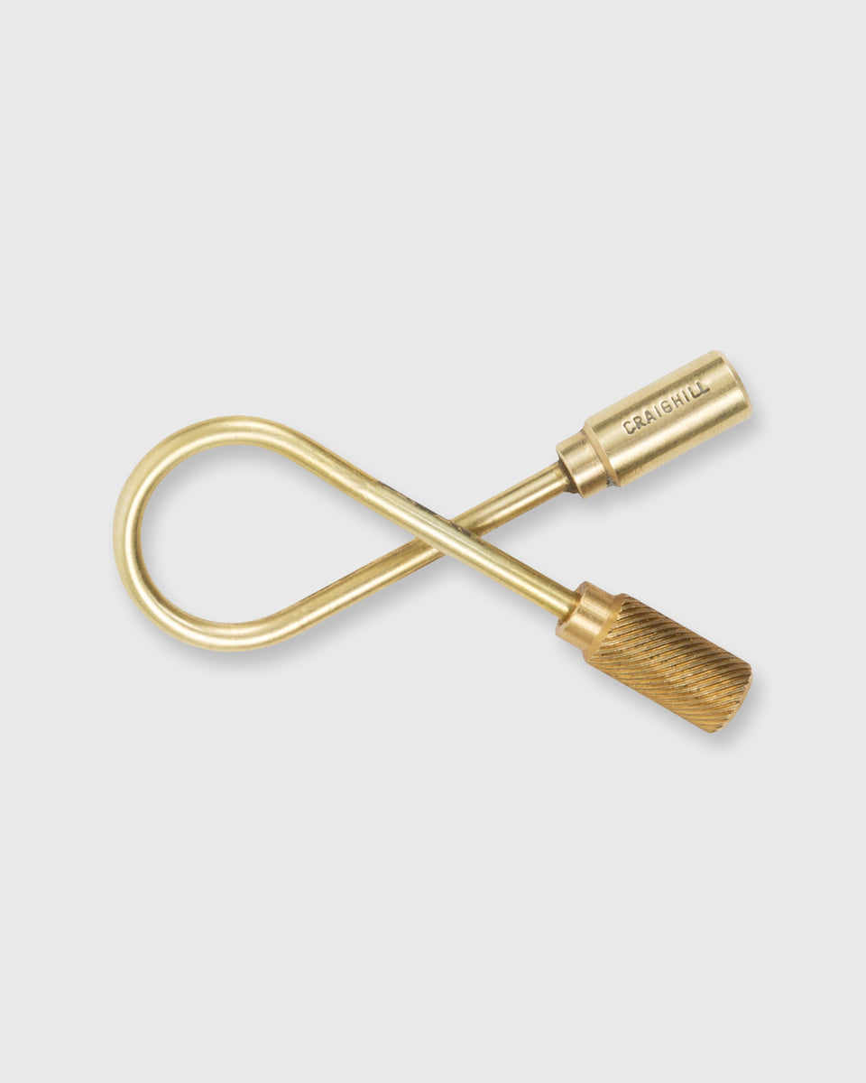 Closed Helix Key Ring in Brass | Shop Mashburn