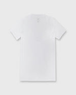 Load image into Gallery viewer, Short-Sleeved Deep-V Tee White Pima Cotton
