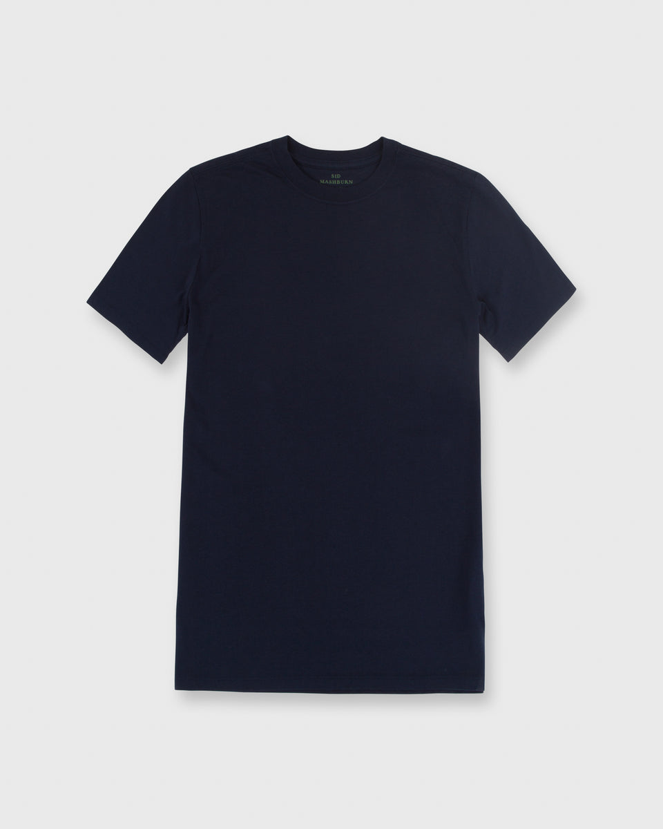 Short-Sleeved Tee in Navy Pima Cotton | Shop Sid Mashburn