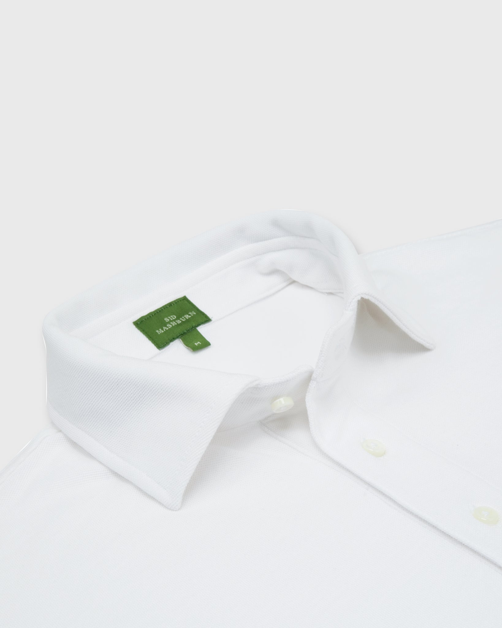 Short-Sleeved Polo White Pima Pique