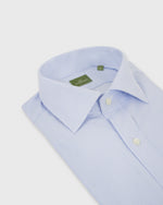 Load image into Gallery viewer, Spread Collar Dress Shirt Sky Graph Check Poplin