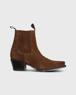 Load image into Gallery viewer, Short Cowboy Boot Brown Suede
