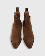 Load image into Gallery viewer, Short Cowboy Boot Brown Suede