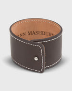 Load image into Gallery viewer, 1.5&quot; Leather Cuff Bracelet Chocolate
