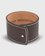 Load image into Gallery viewer, 1.5" Leather Cuff Bracelet Chocolate